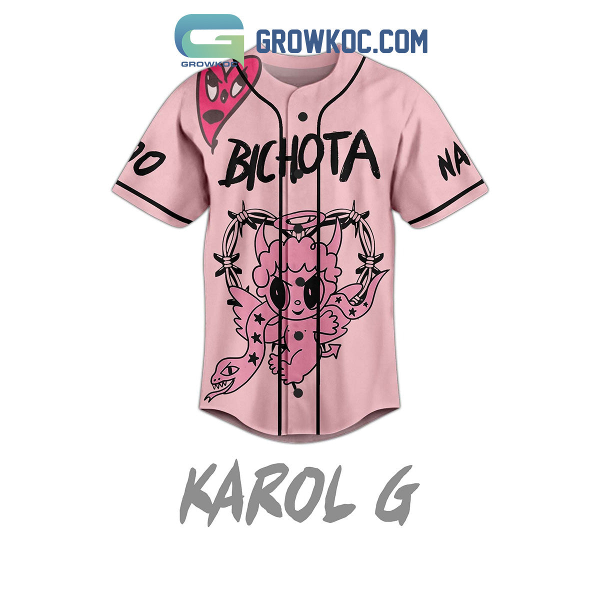 Karol G Bichota Las Bichotas Mami Personalized Baseball Jersey baseball jersey product view 2