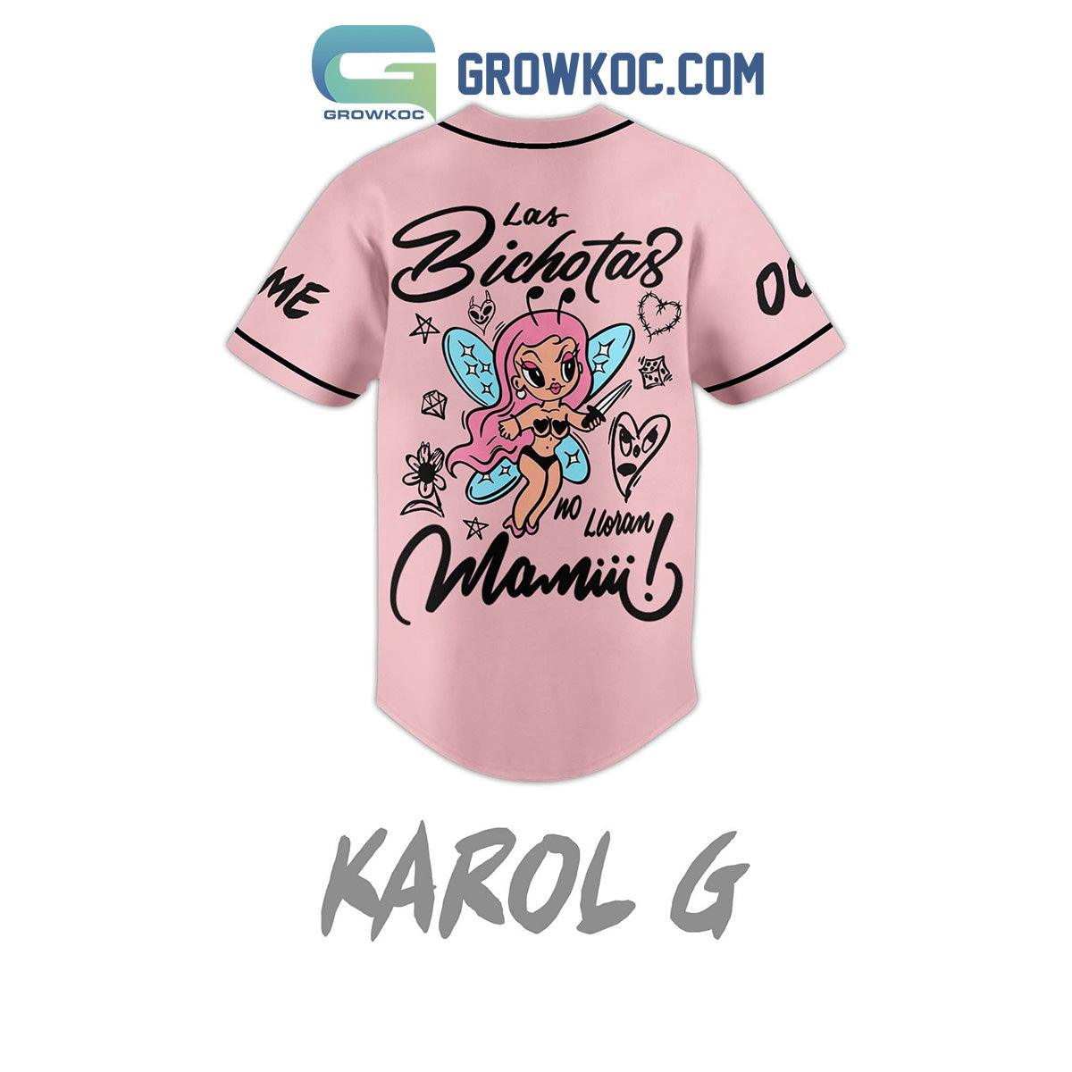 Karol G Bichota Las Bichotas Mami Personalized Baseball Jersey baseball jersey product view 3