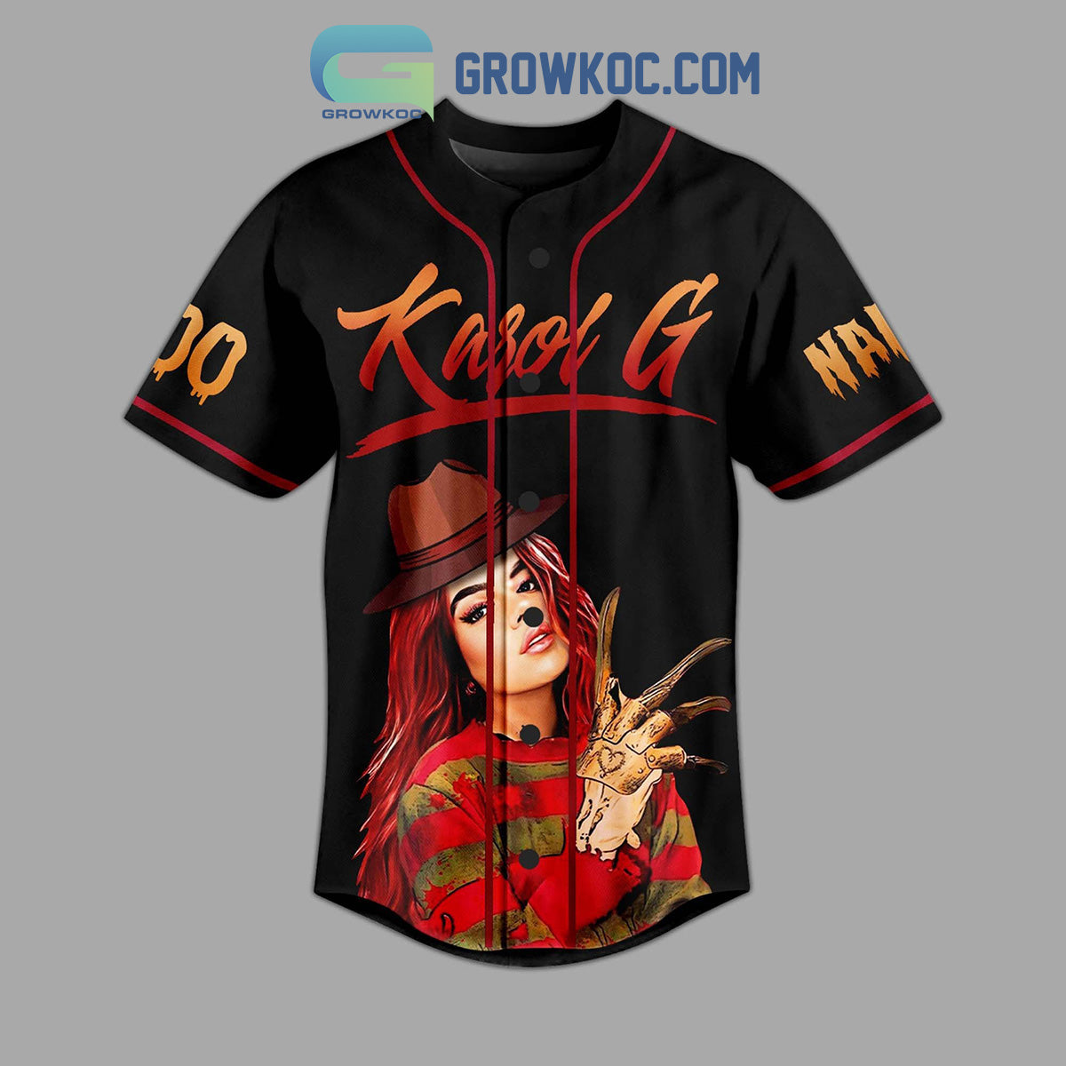 Karol G Bitchota Personalized Baseball Jersey baseball jersey product view 2