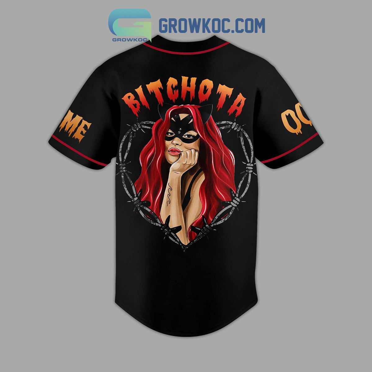 Karol G Bitchota Personalized Baseball Jersey baseball jersey product view 3