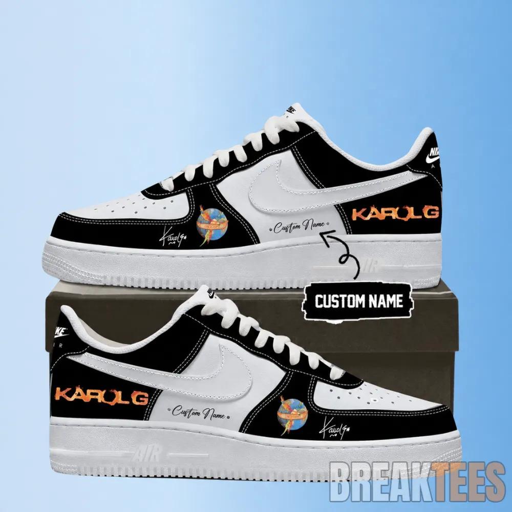 Karol G Fan Custom Name Air Force 1 Shoes Unisex T-shirt, Sweatshirt, Hoodie, Long Sleeve Tee - T-Shirt, Sweatshirt, Hoodie