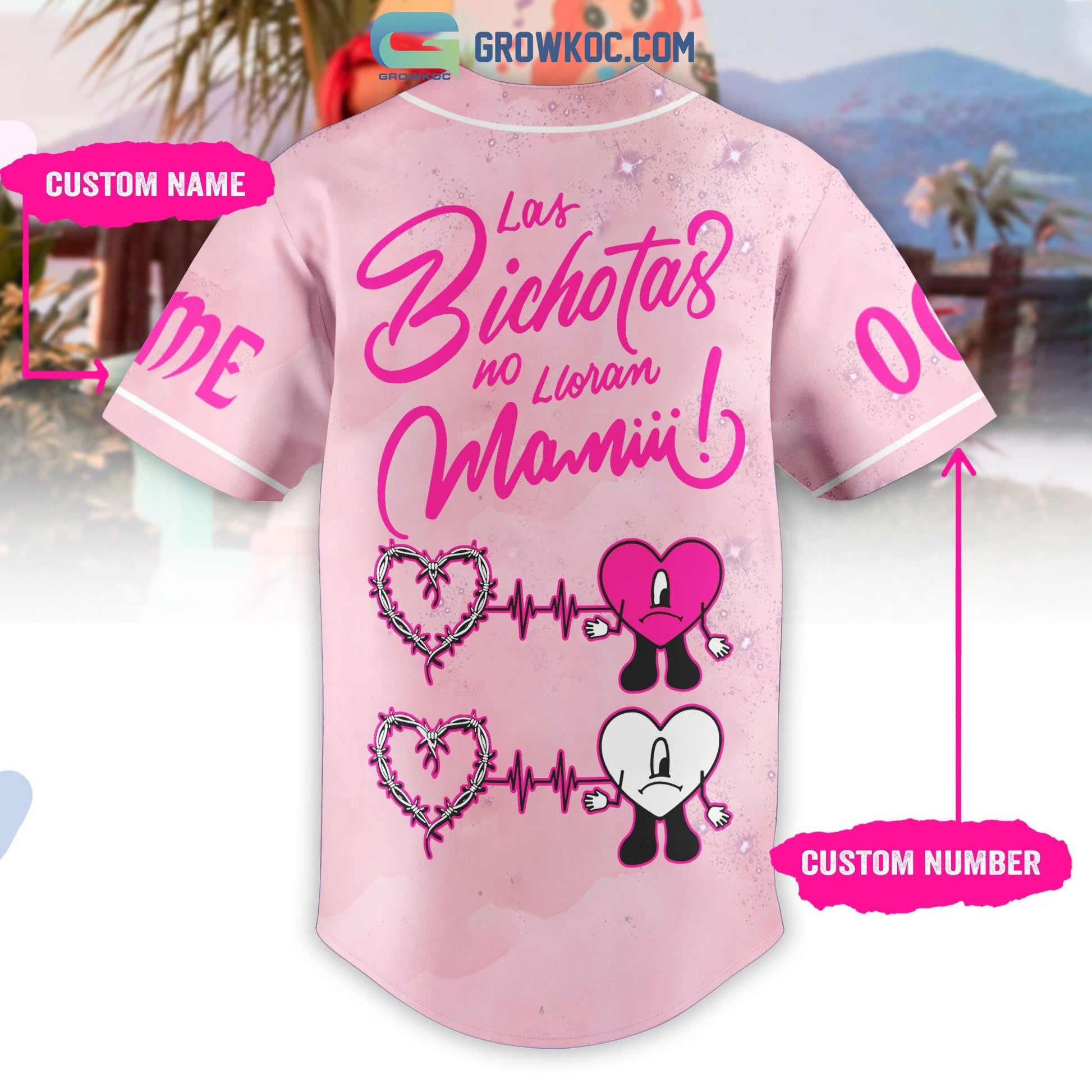 Karol G Las Bichotas Personalized Baseball Jersey baseball jersey product view 3