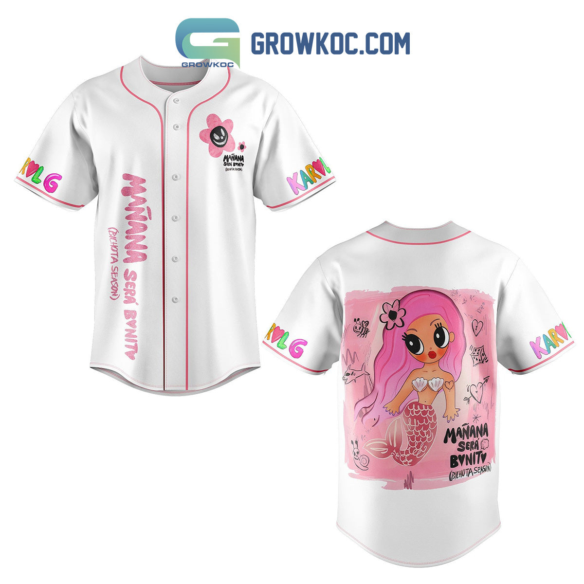Karol G Richota Season Manana Sera Bonity Art Design Baseball Jersey baseball jersey product view 1