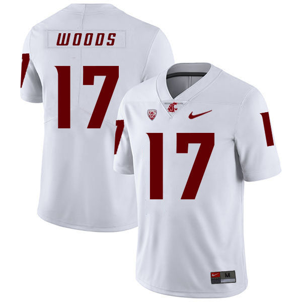 Kassidy Woods 17 White College Football Jersey football jersey product view 1