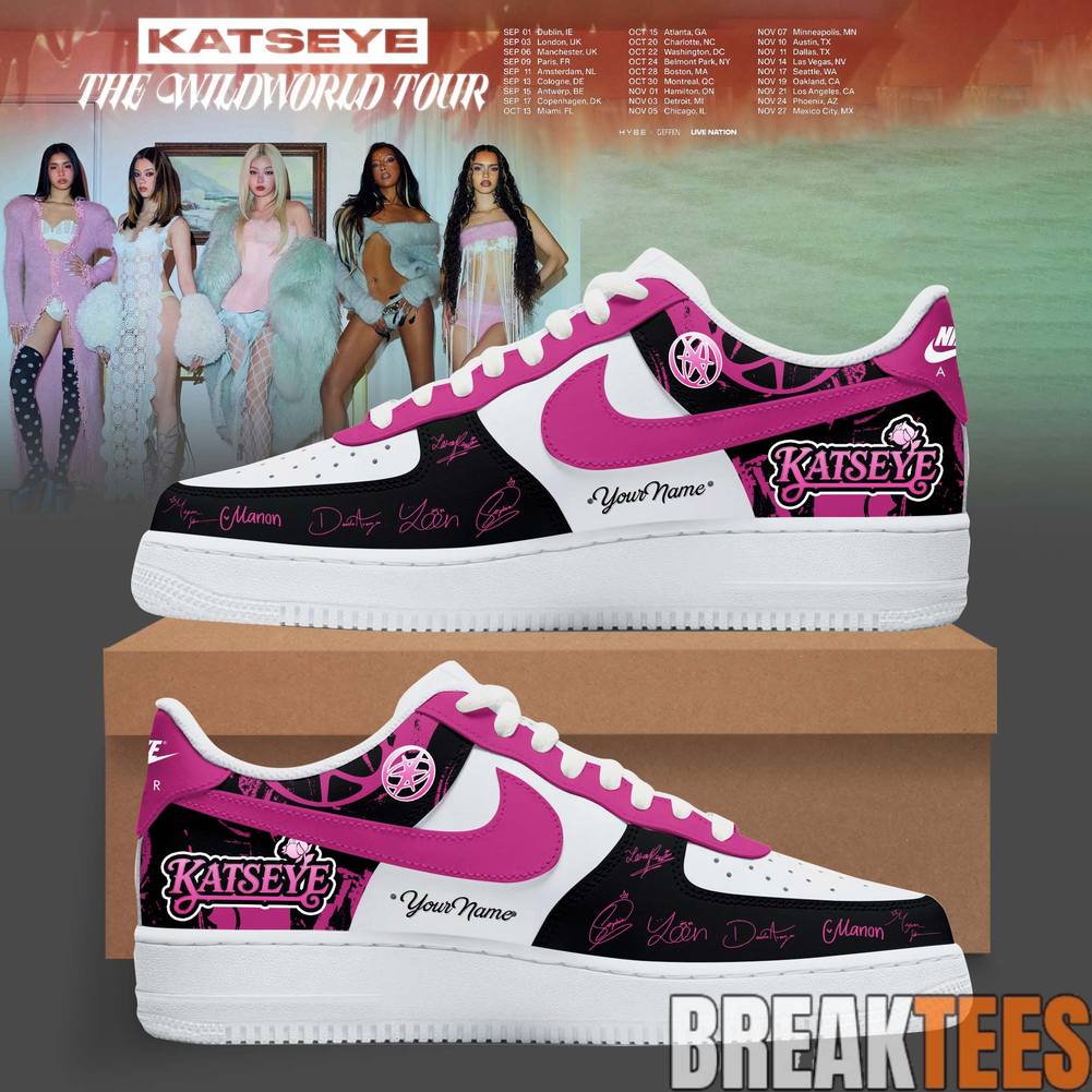 Katseye The Wildworld 2026 Tour Custom Air Force 1 Shoes Unisex T-shirt, Sweatshirt, Hoodie, Long Sleeve Tee - T-Shirt, Sweatshirt, Hoodie