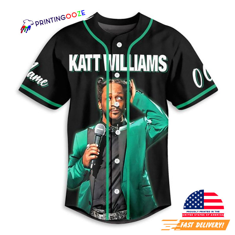 Katt Williams I Think Pimp Therefore I Am Custom Baseball Jersey baseball jersey product view 3