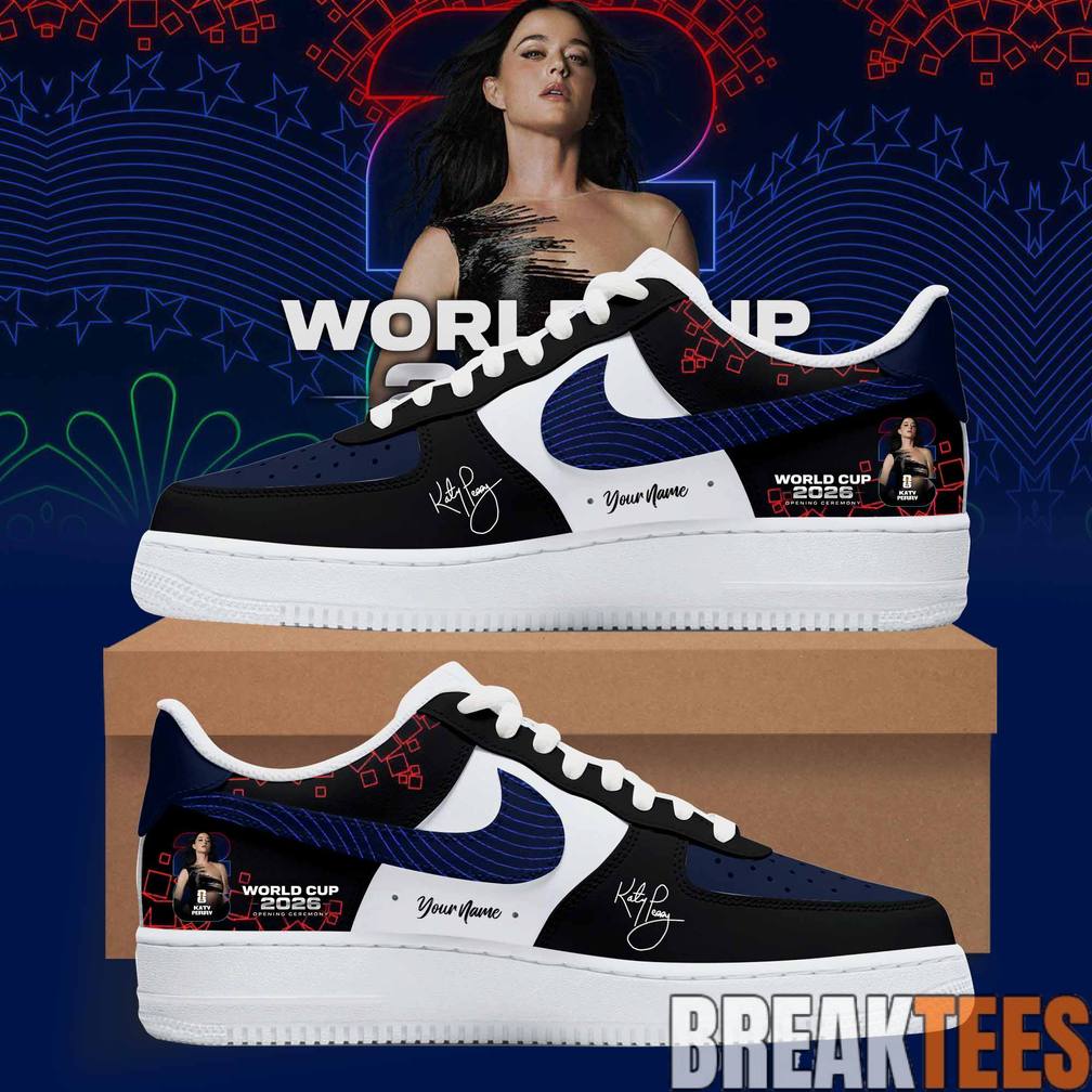 Katy Perry x World Cup 2026 Custom Air Force 1 Shoes Unisex T-shirt, Sweatshirt, Hoodie, Long Sleeve Tee - T-Shirt, Sweatshirt, Hoodie