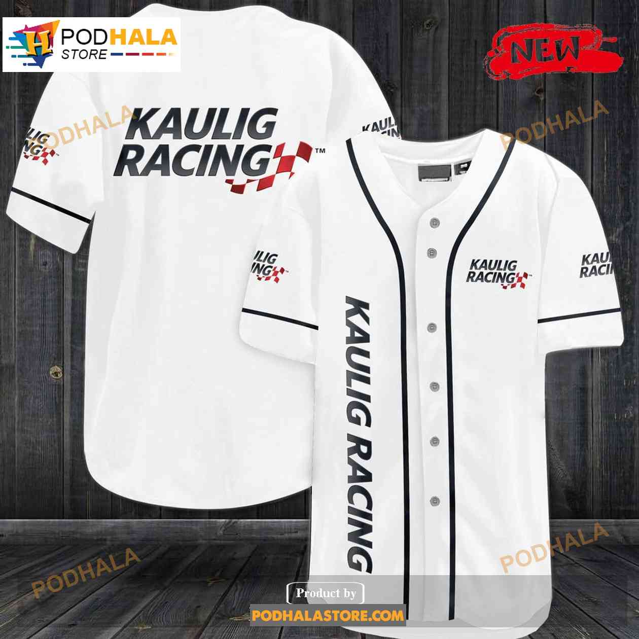 Kaulig Racing Baseball Jersey baseball jersey product view 1