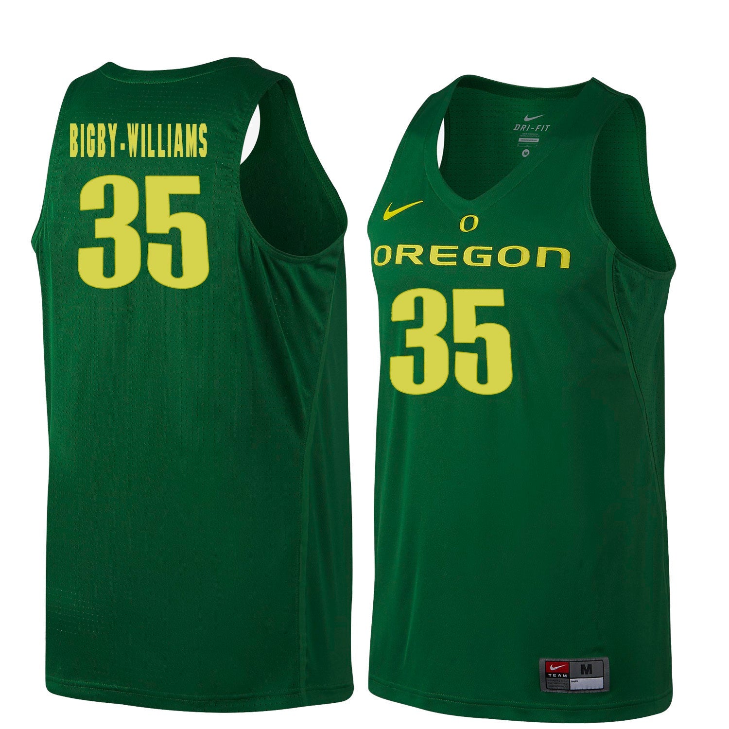 Kavell Bigby-Williams 35 Dark Green College Football Jersey football jersey product view 1
