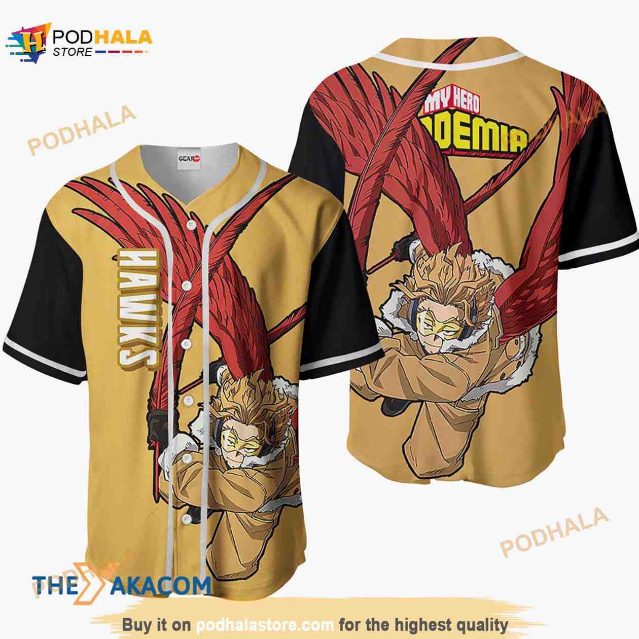 Keigo Takami My Hero Academia Anime 3D Baseball Jersey Shirt baseball jersey product view 1