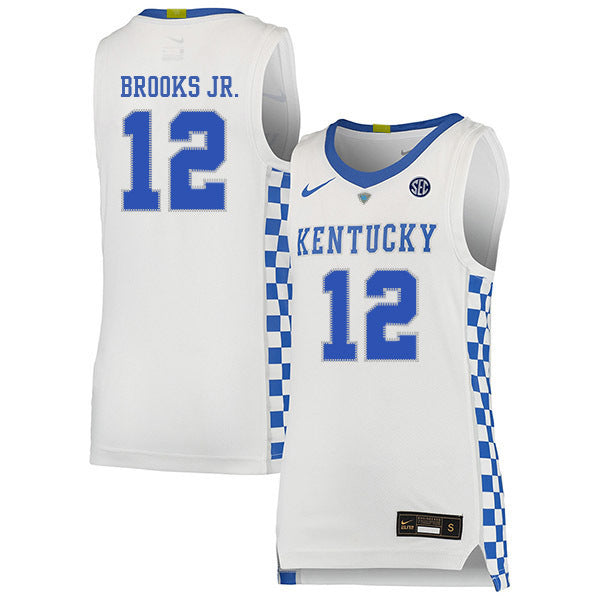 Keion Brooks Jr.12 White College Football Jersey football jersey product view 1