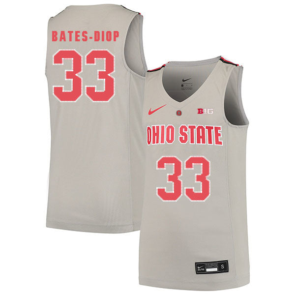 Keita Bates-Diop 33 Gray College Football Jersey football jersey product view 1