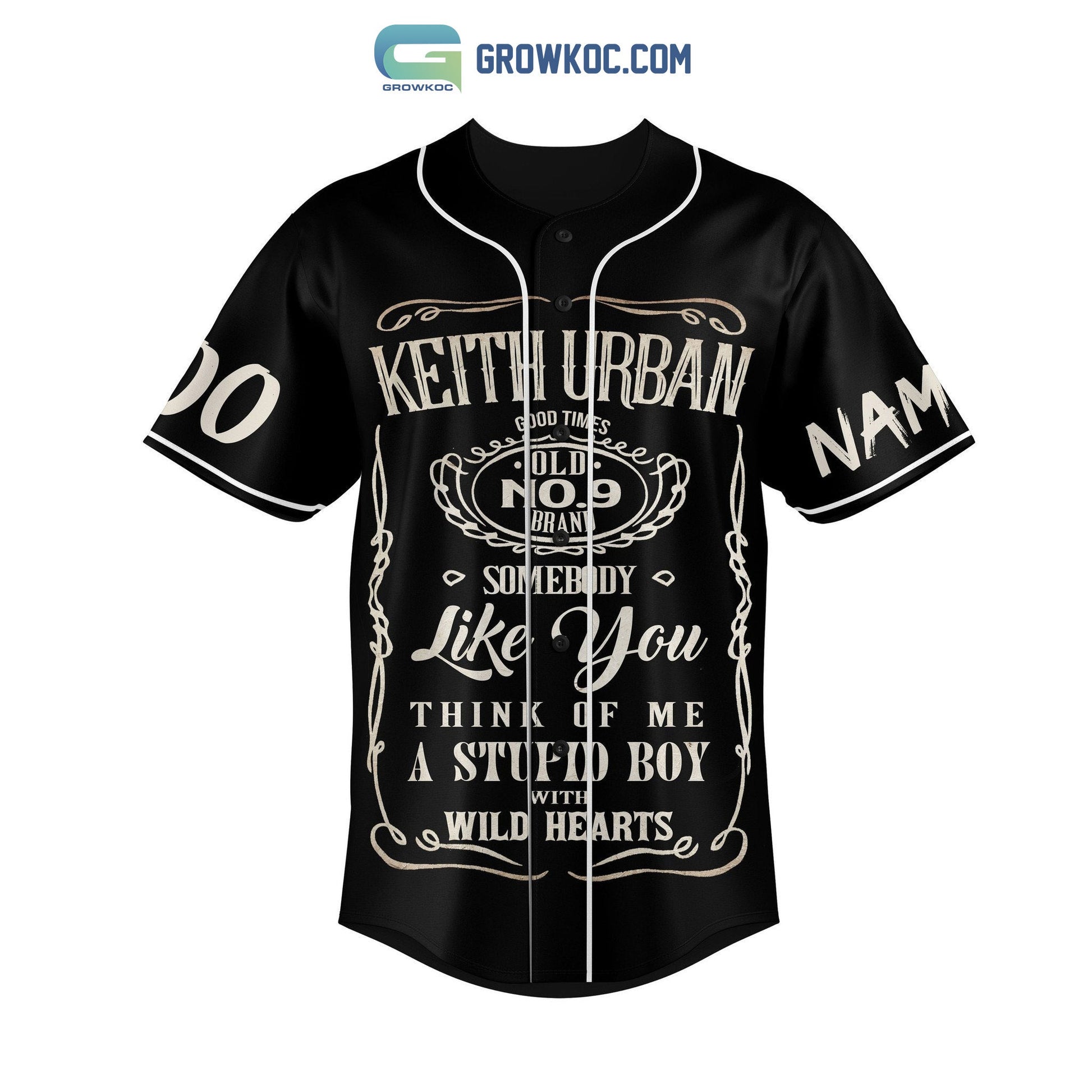 Keith Urban I Wanna Love Somebody Like You Personalized Baseball Jersey baseball jersey product view 2