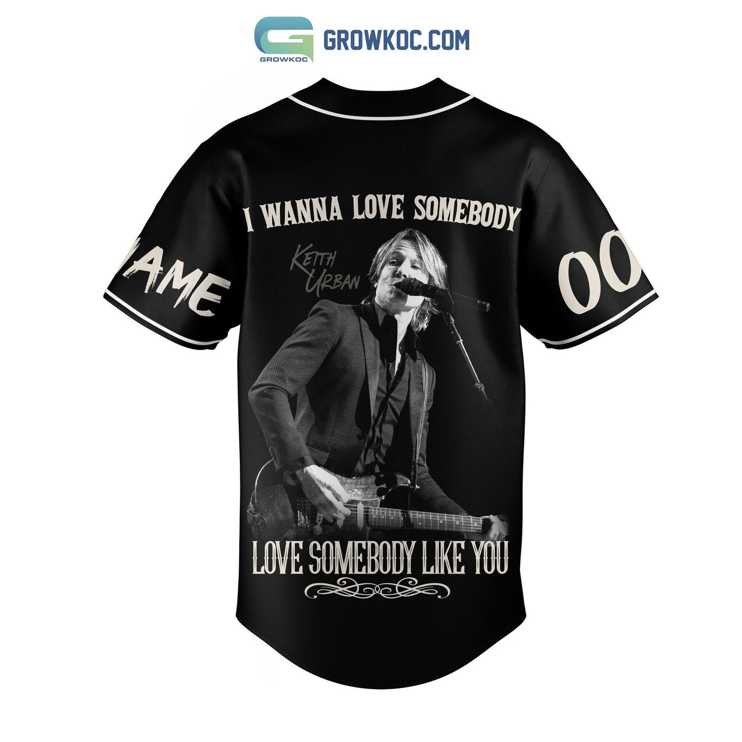 Keith Urban I Wanna Love Somebody Like You Personalized Baseball Jersey baseball jersey product view 3
