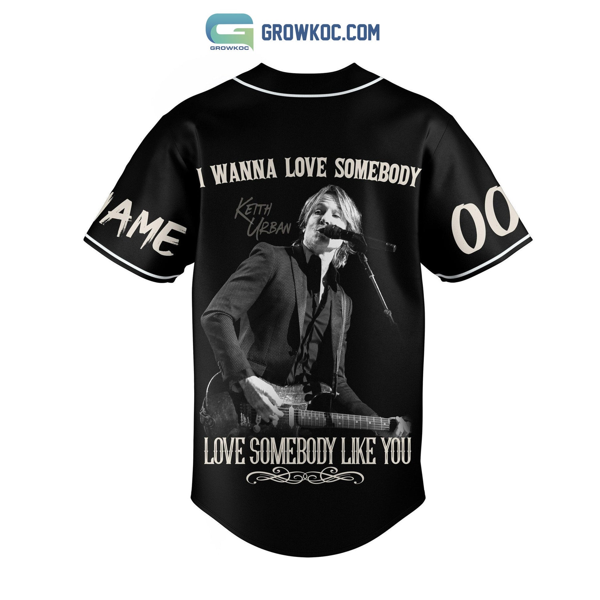 Keith Urban I Wanna Love Somebody Like You Personalized Baseball Jersey baseball jersey product view 3
