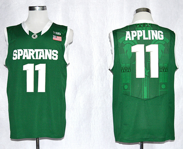Keith Appling 11 Green 1 College Football Jersey football jersey product view 1