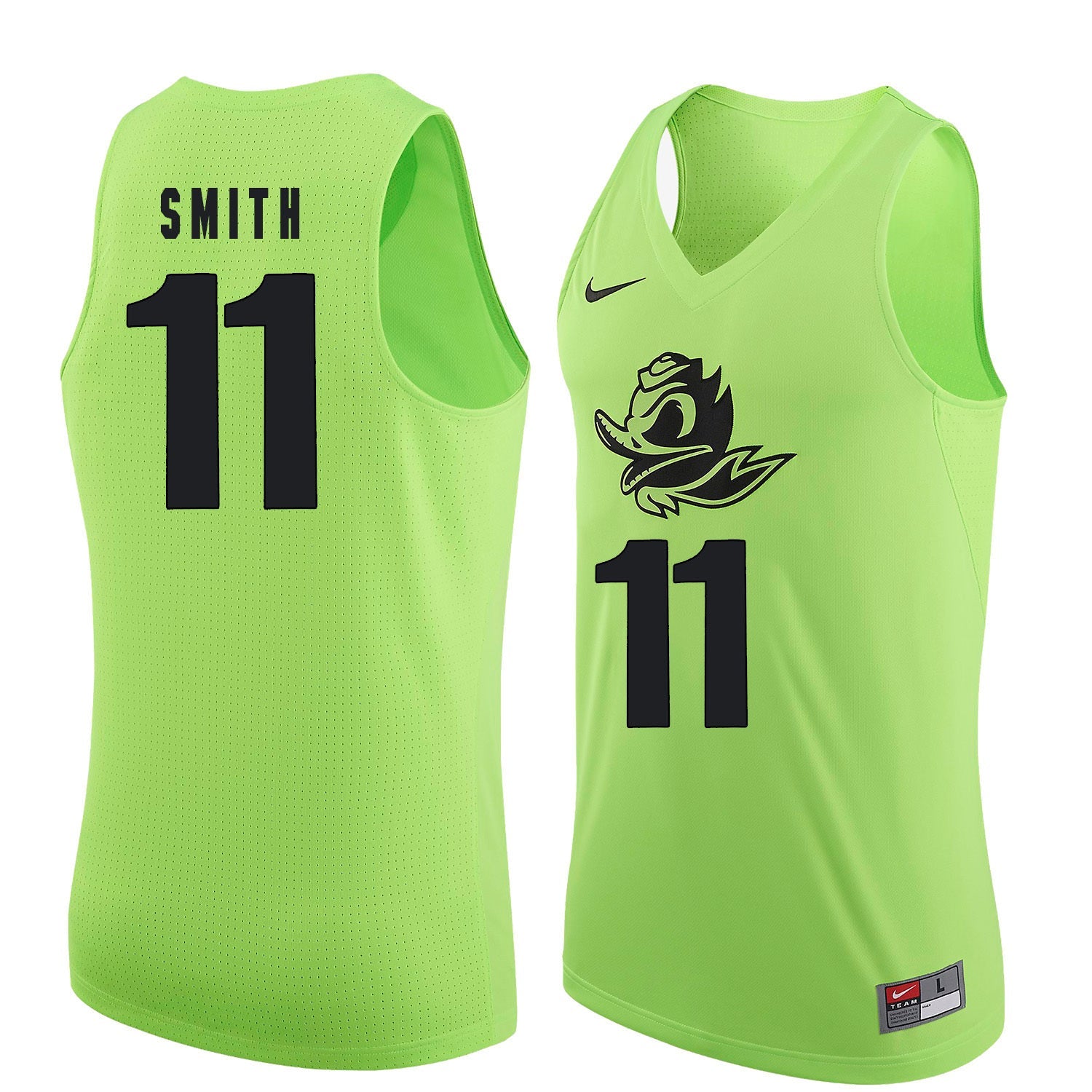 Keith Smith 11 Neon Green College Football Jersey football jersey product view 1