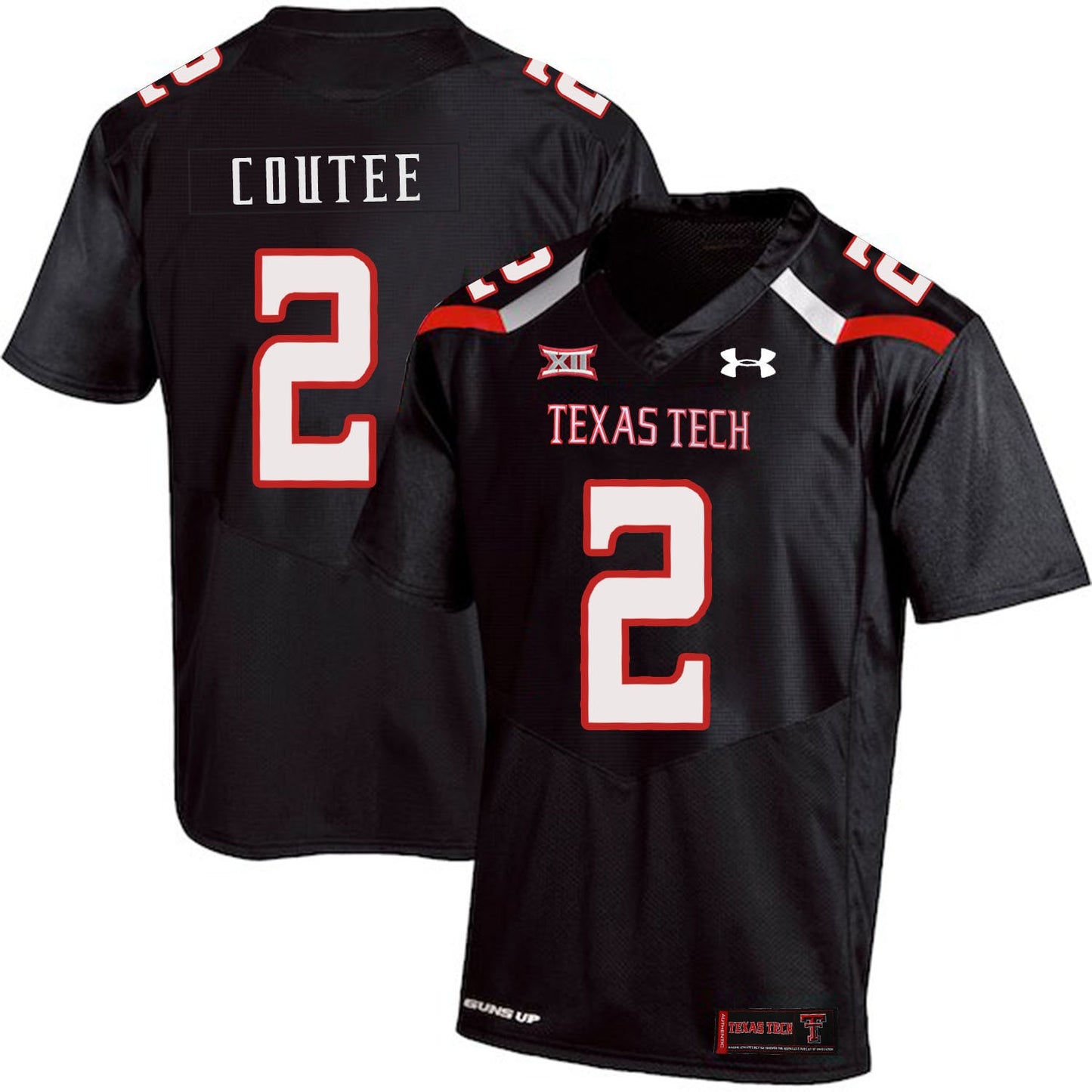Keke Coutee 2 Black College Football Jersey football jersey product view 1
