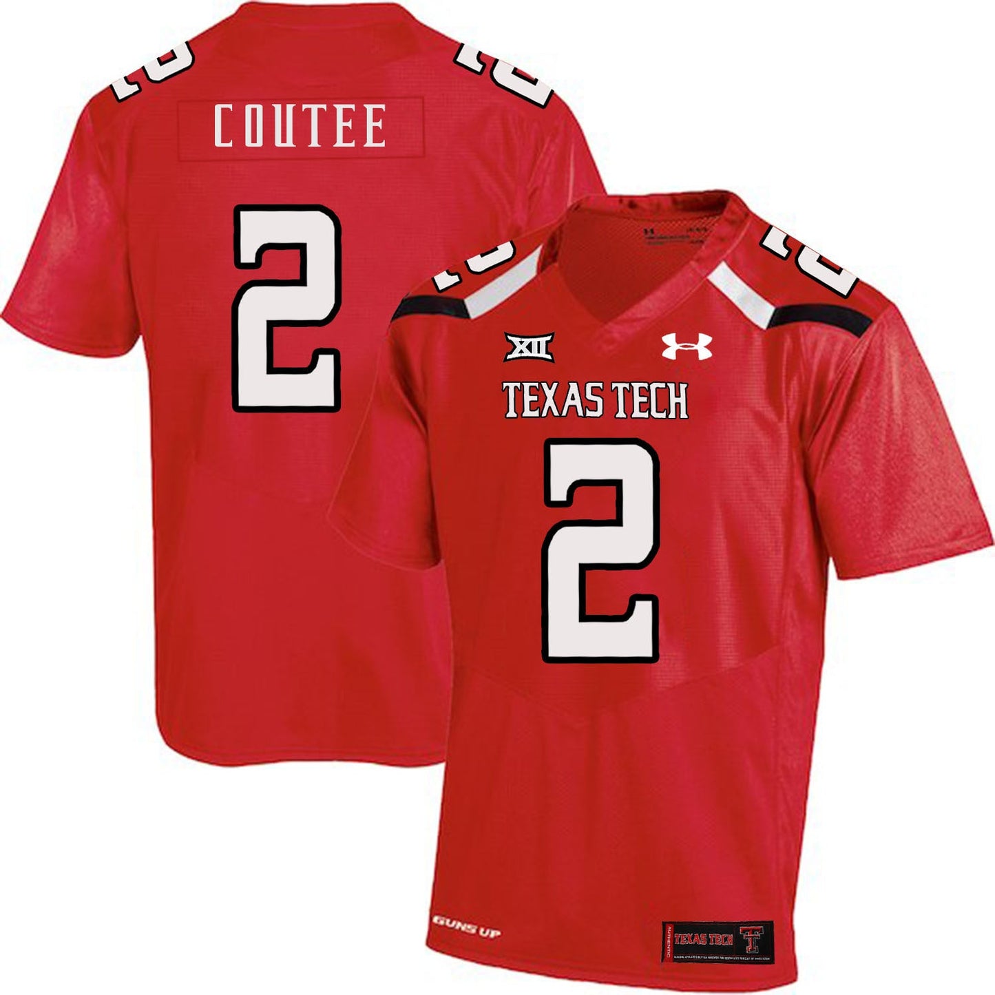 Keke Coutee 2 Red College Football Jersey football jersey product view 1