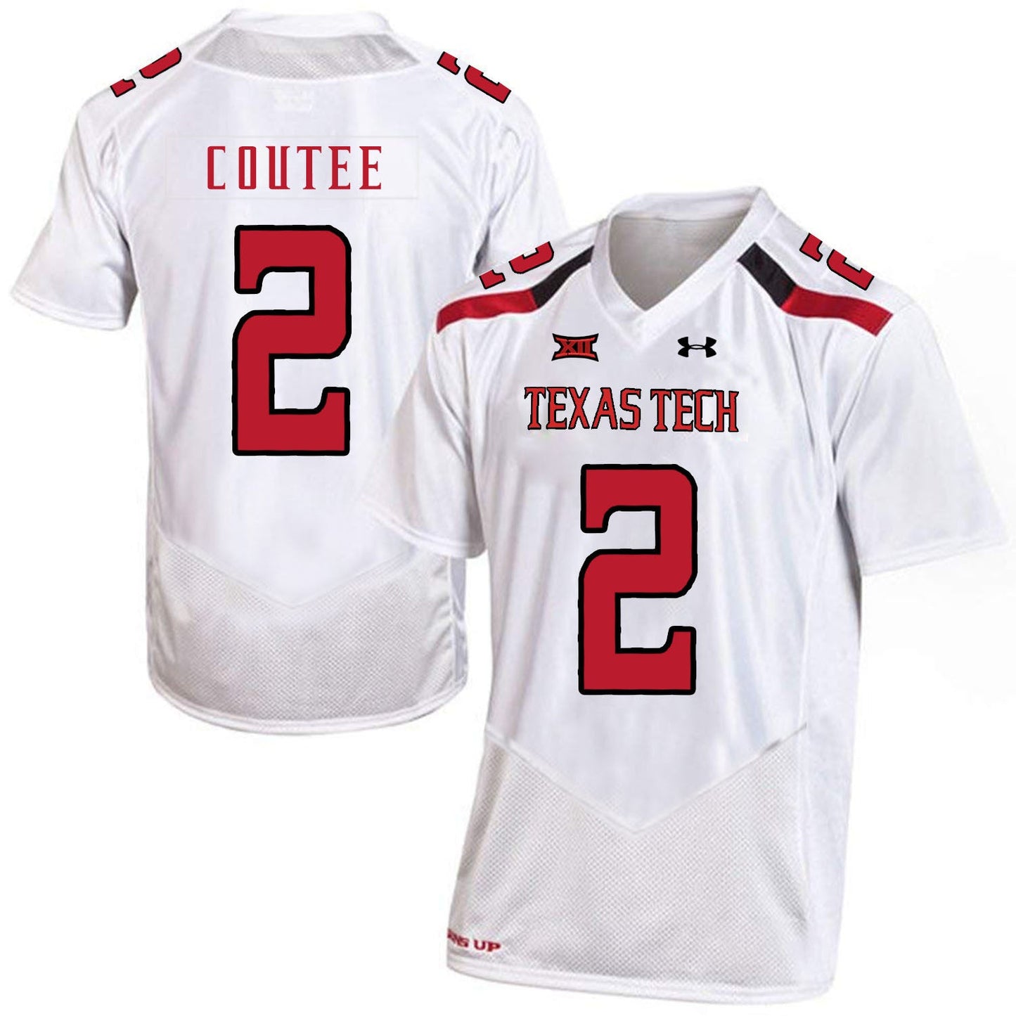 Keke Coutee 2 White College Football Jersey football jersey product view 1