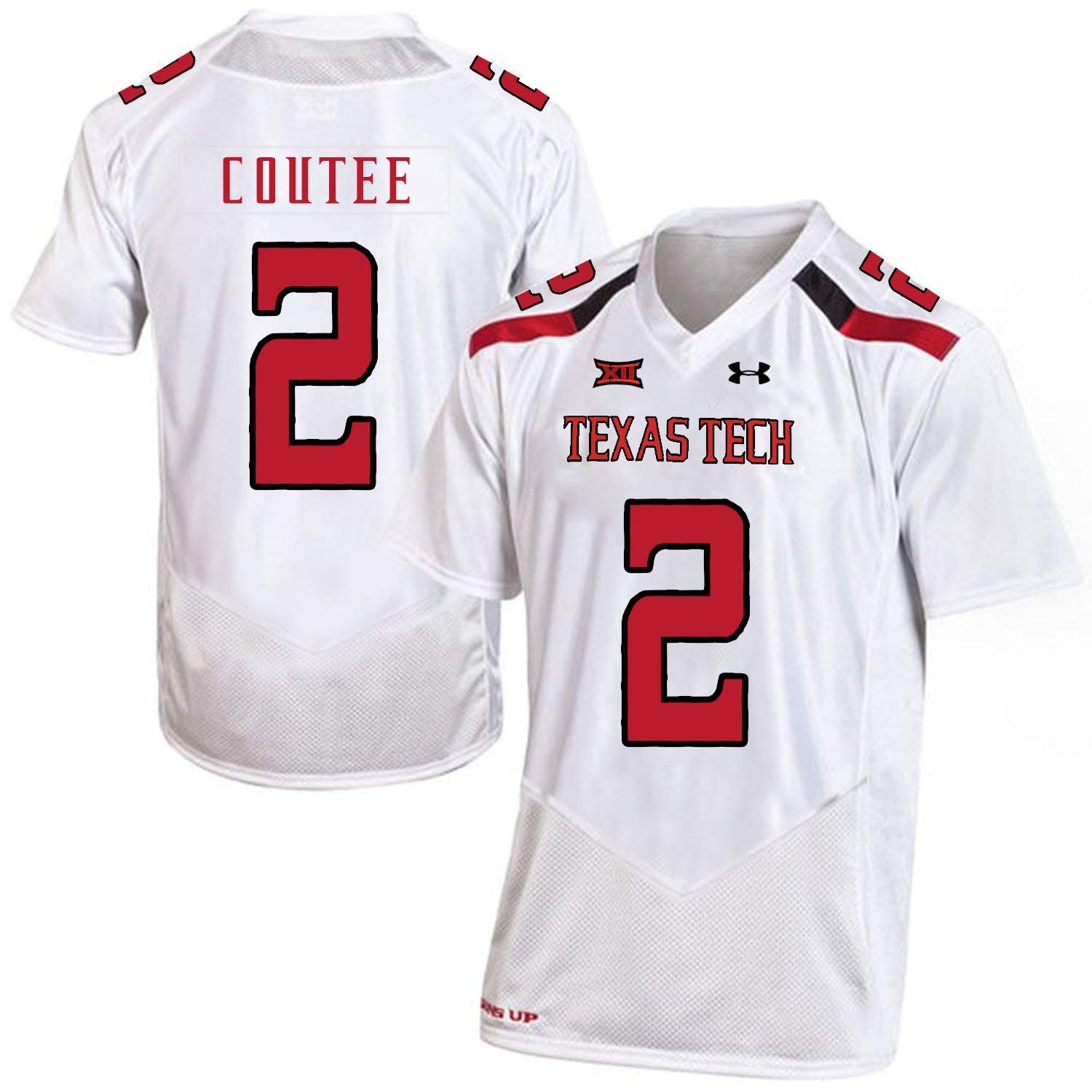 Keke Coutee 2 White College Football Jersey football jersey product view 1