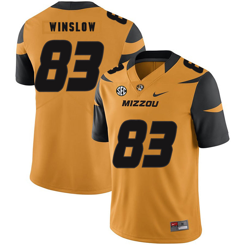 Kellen Winslow 83 Gold College Football Jersey football jersey product view 1