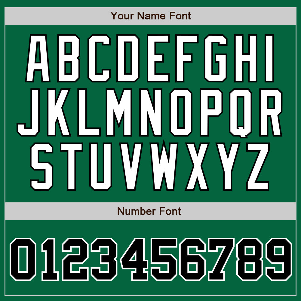 Custom Kelly Green White Pinstripe Black-White Authentic Baseball Jersey baseball jersey product view 4