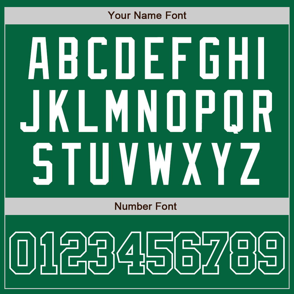 Custom Kelly Green Kelly Green-White Authentic Baseball Jersey baseball jersey product view 5