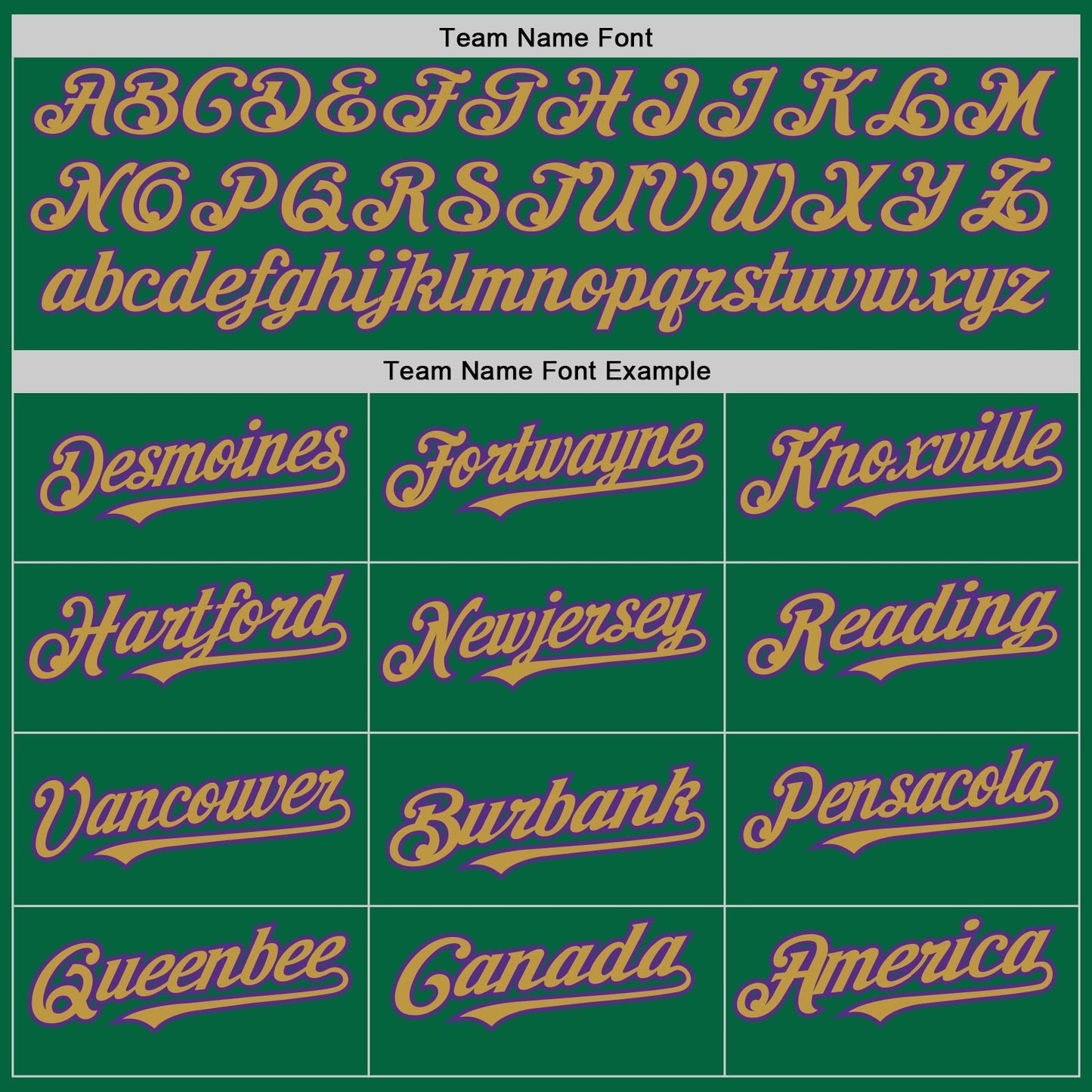 Custom Kelly Green Old Gold-Purple Authentic Baseball Jersey baseball jersey product view 4