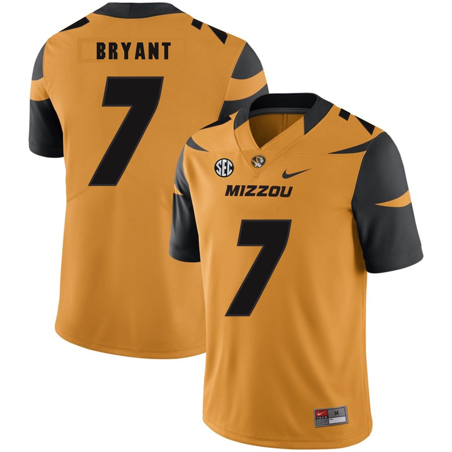Kelly Bryant 7 Gold College Football Jersey football jersey product view 1