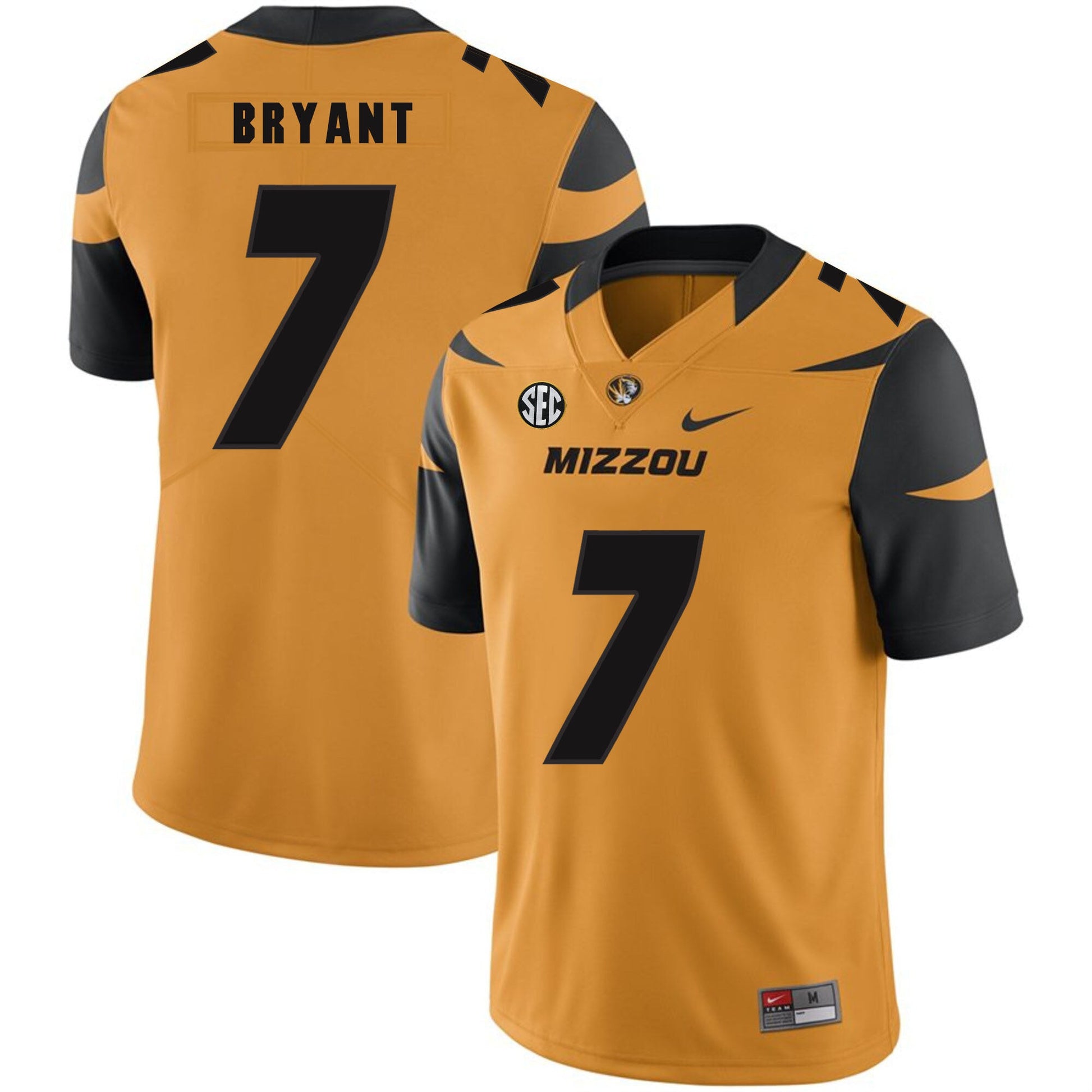 Kelly Bryant 7 Gold College Football Jersey football jersey product view 1