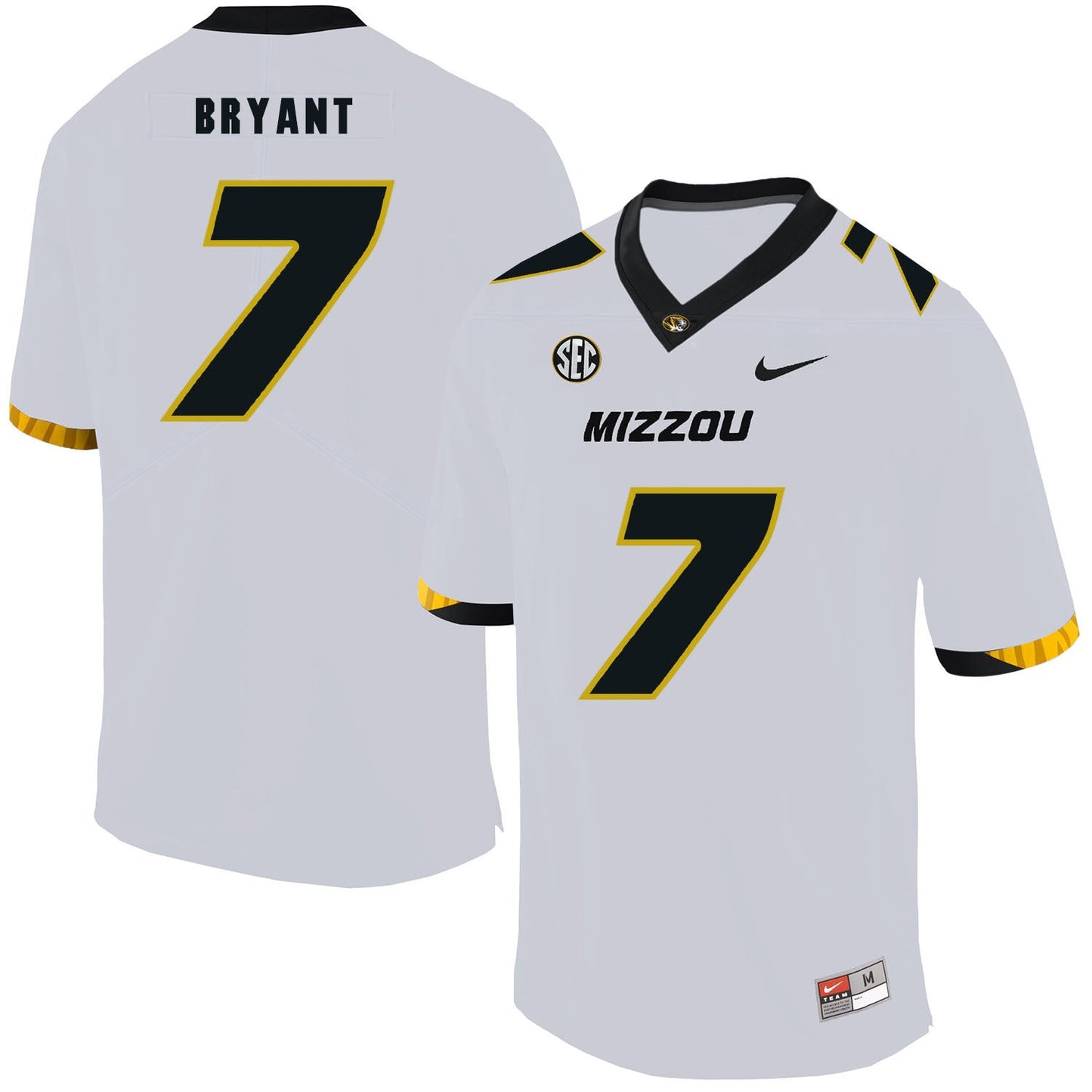 Kelly Bryant 7 White College Football Jersey football jersey product view 1