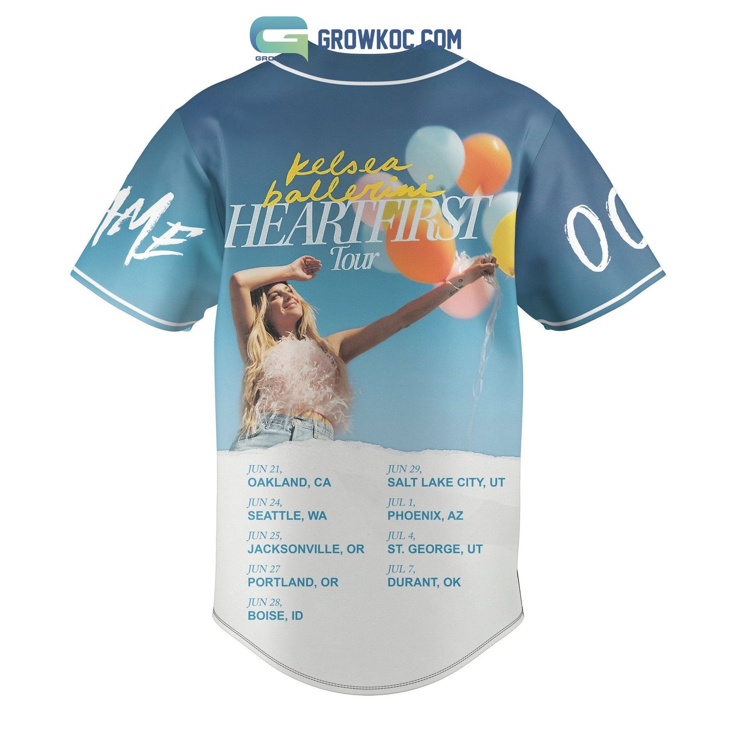 Kelsea Ballerini Heartfirst Tour Personalized Baseball Jersey baseball jersey product view 2