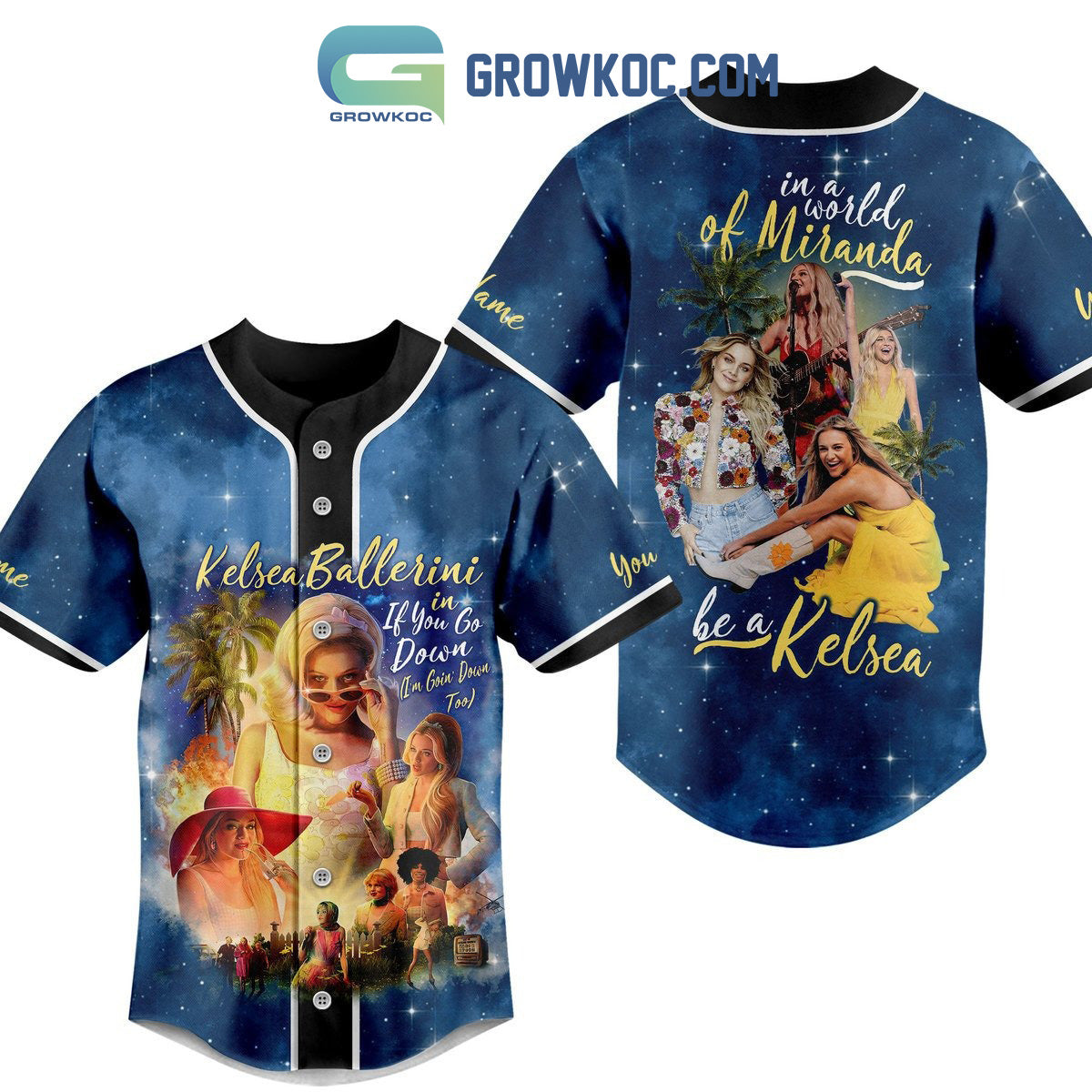 Kelsea Ballerini In A World Of Miranda Personalized Baseball Jersey baseball jersey product view 1