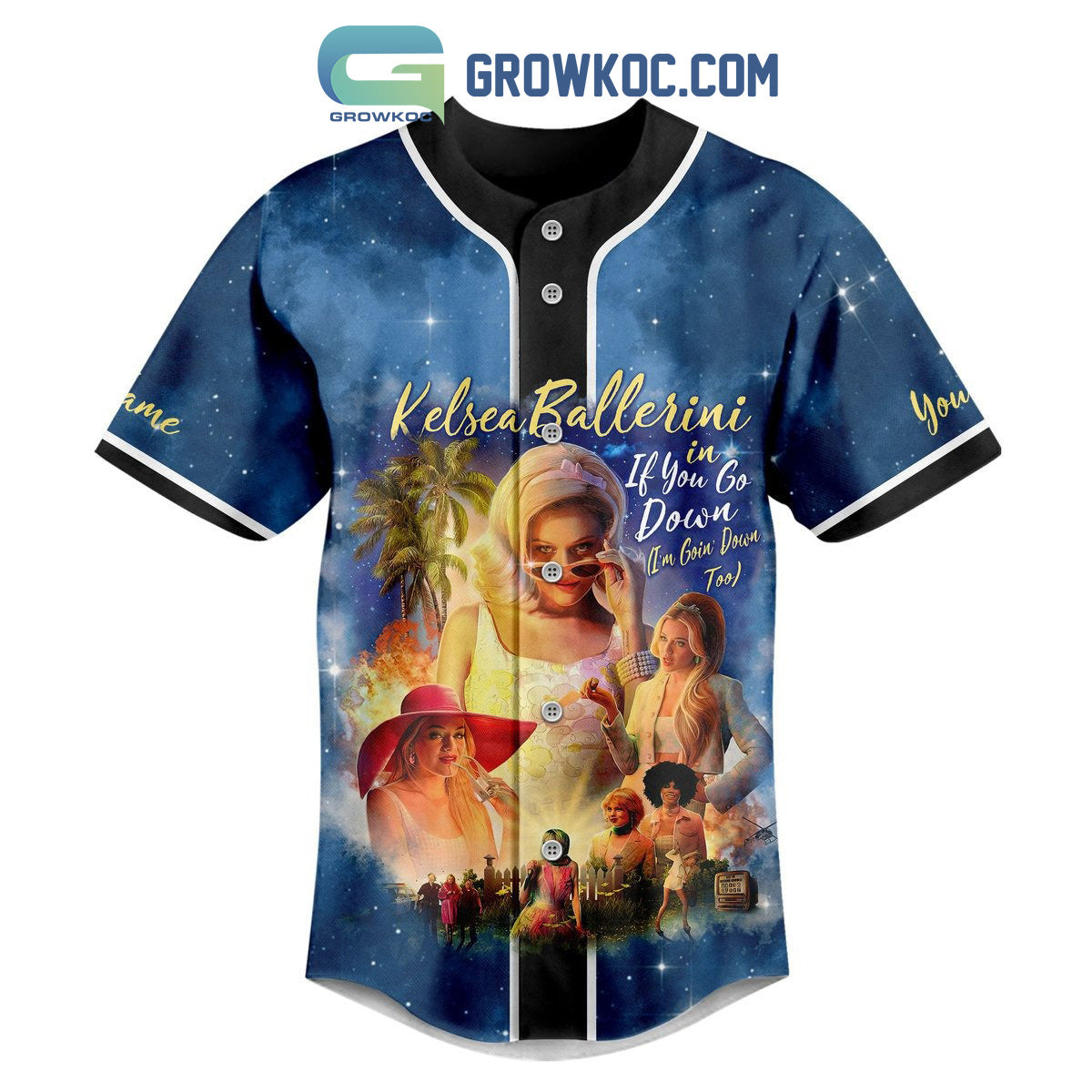 Kelsea Ballerini In A World Of Miranda Personalized Baseball Jersey baseball jersey product view 2