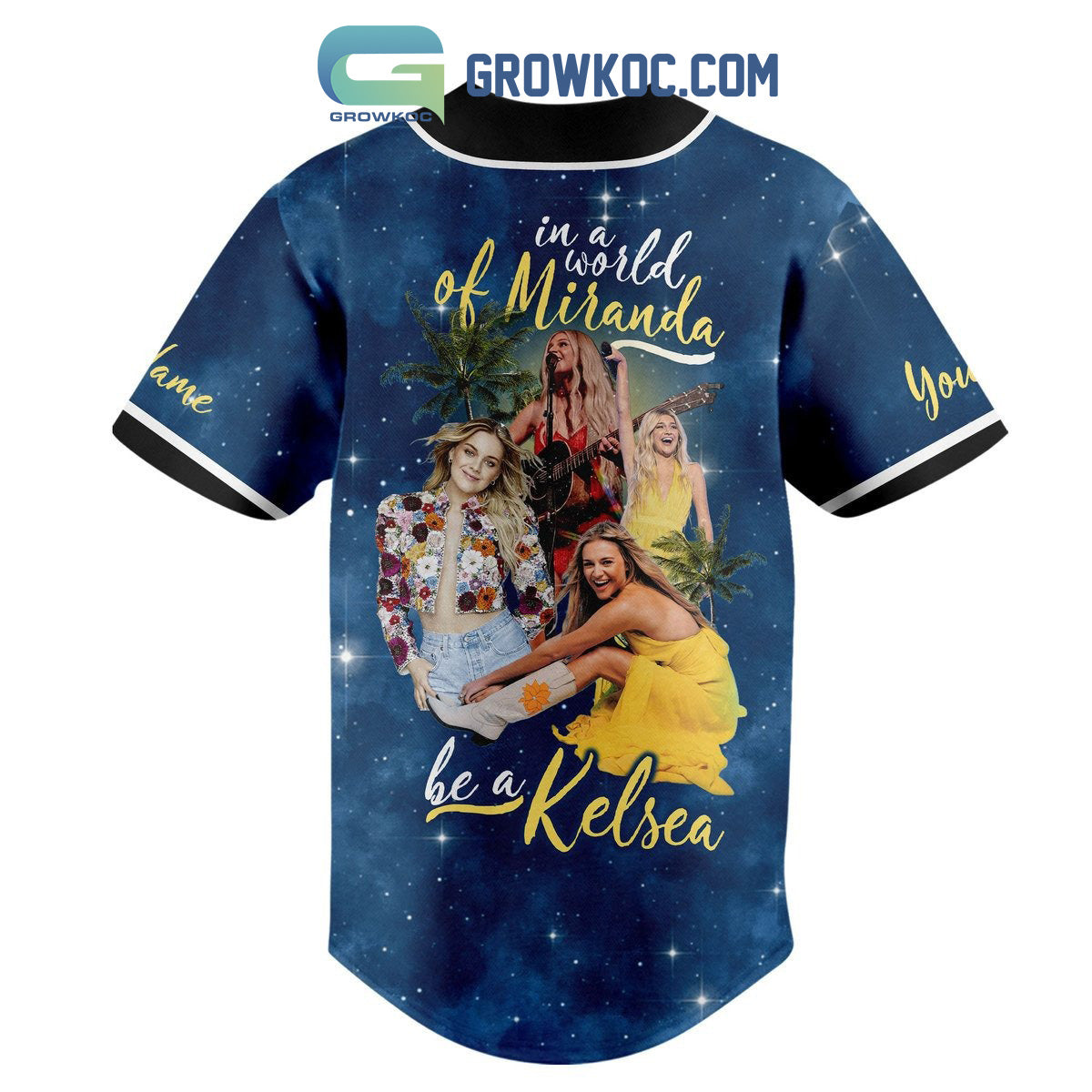 Kelsea Ballerini In A World Of Miranda Personalized Baseball Jersey baseball jersey product view 3