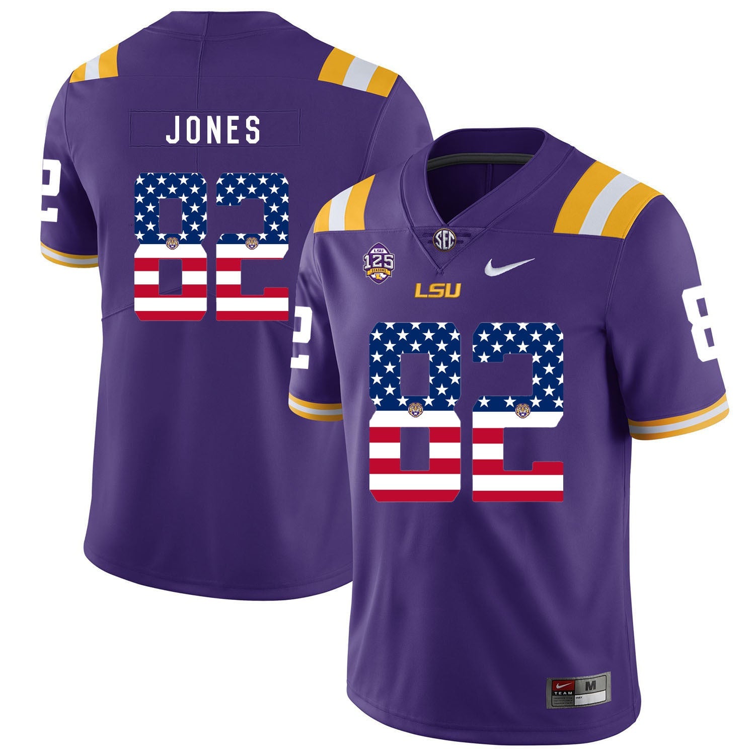 Kenan Jones 82 Purple College Football Jersey football jersey product view 1