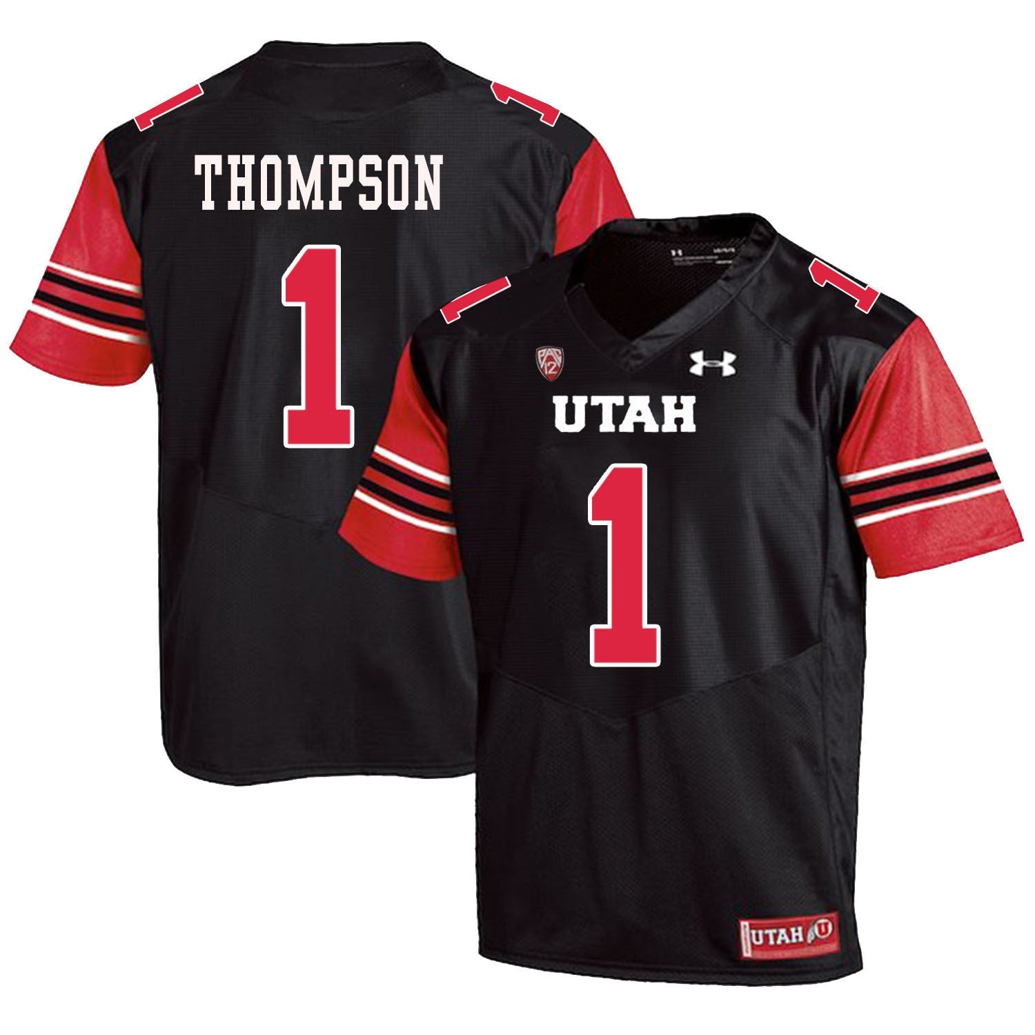 Kendal Thompson 1 Black College Football Jersey football jersey product view 1