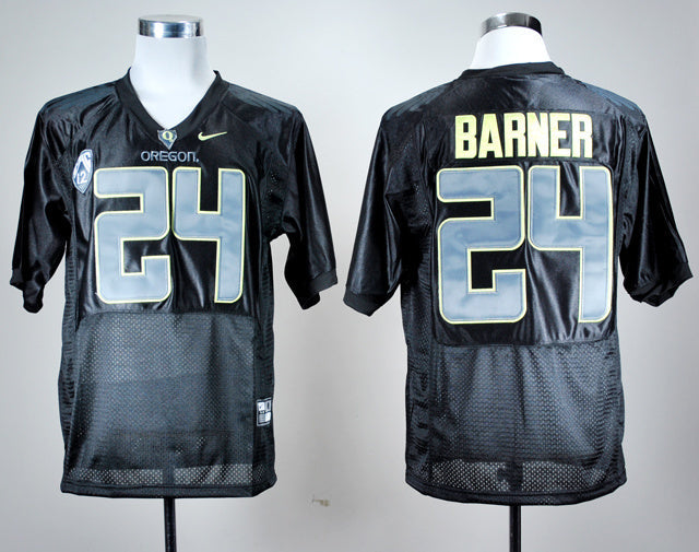 Kenjon Barner 24 Black Battle Edition Pac-12 Logo College Football Jersey football jersey product view 1
