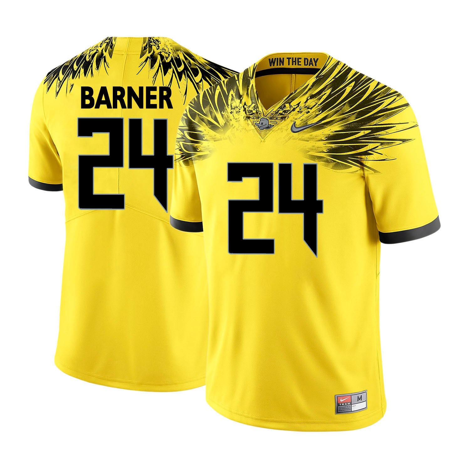 Kenjon Barner 24 Yellow College Football Jersey football jersey product view 1