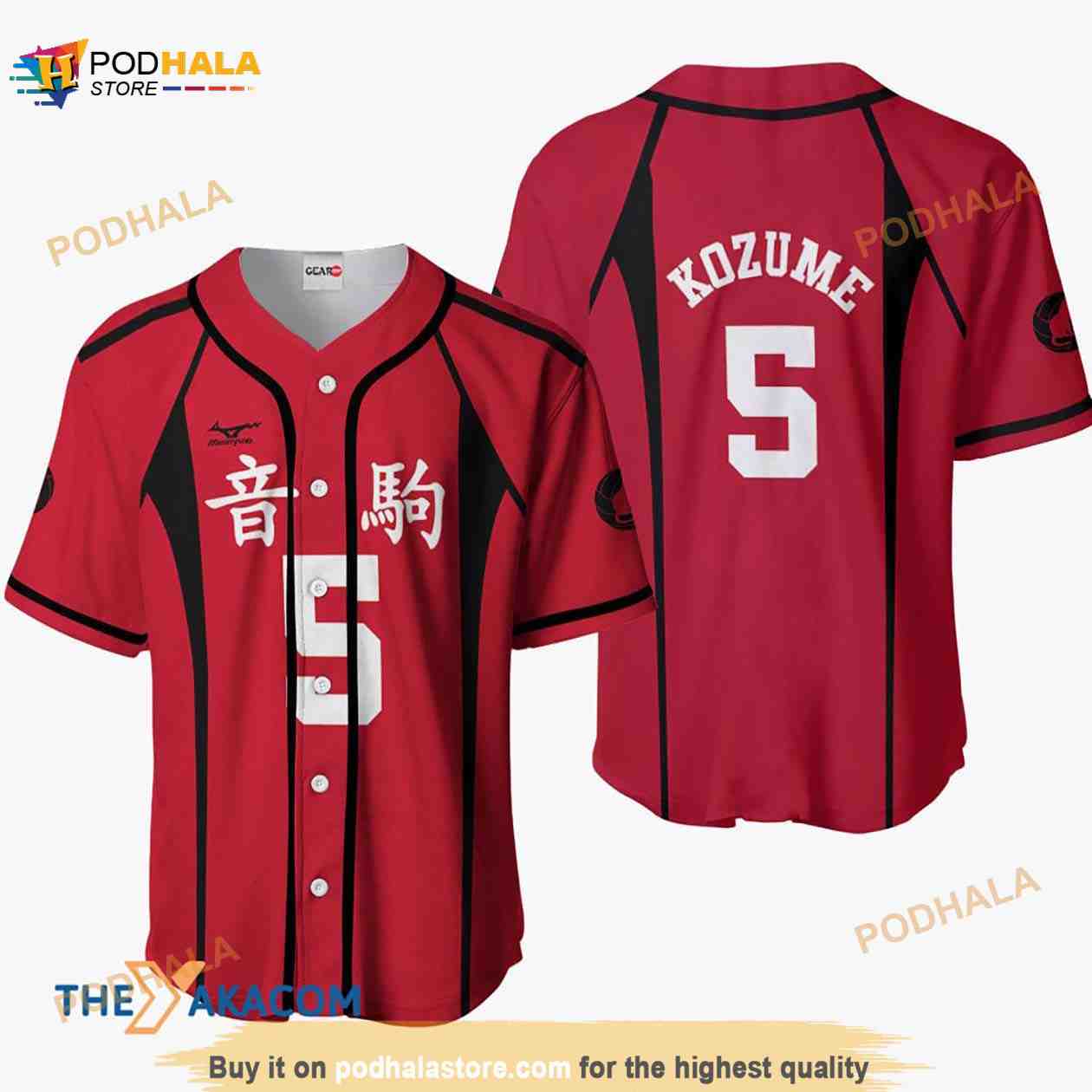 Kenma Kozume Haikyuu Anime 3D Baseball Jersey For Fans baseball jersey product view 1