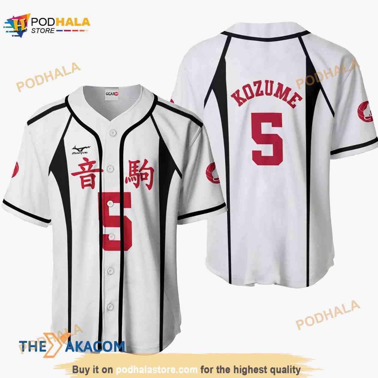 Kenma Kozume Haikyuu Anime Costume 3D Baseball Jersey Shirt baseball jersey product view 1