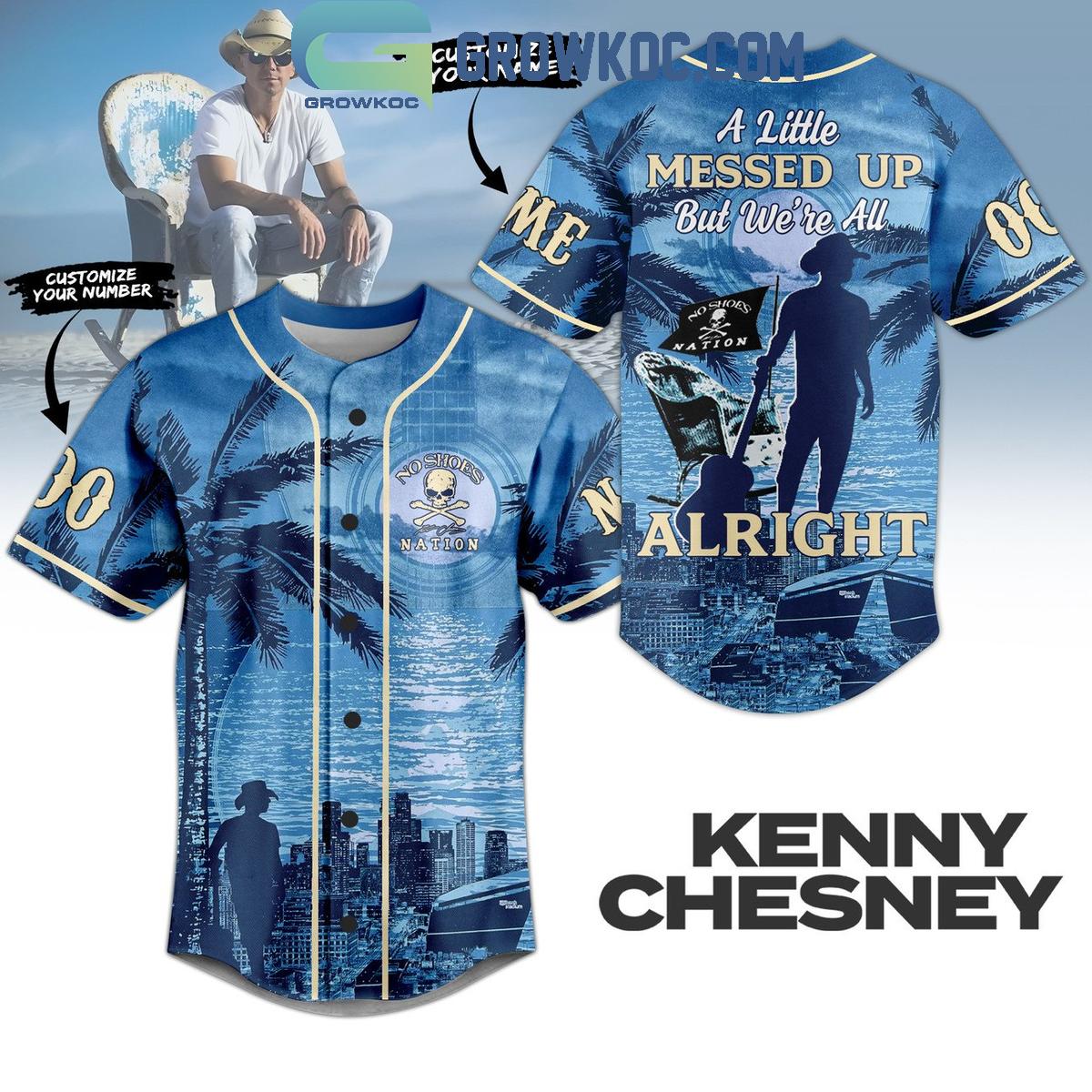 Kenny Chesney A Little Messed Up But We’re All Alright Personalized Baseball Jersey baseball jersey product view 1