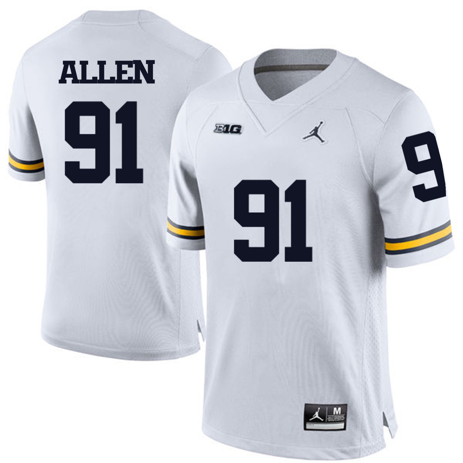Kenny Allen 91 White College Football Jersey football jersey product view 1