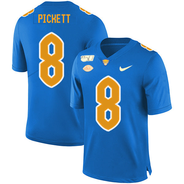 Kenny Pickett 8 Blue College Football Jersey football jersey product view 1