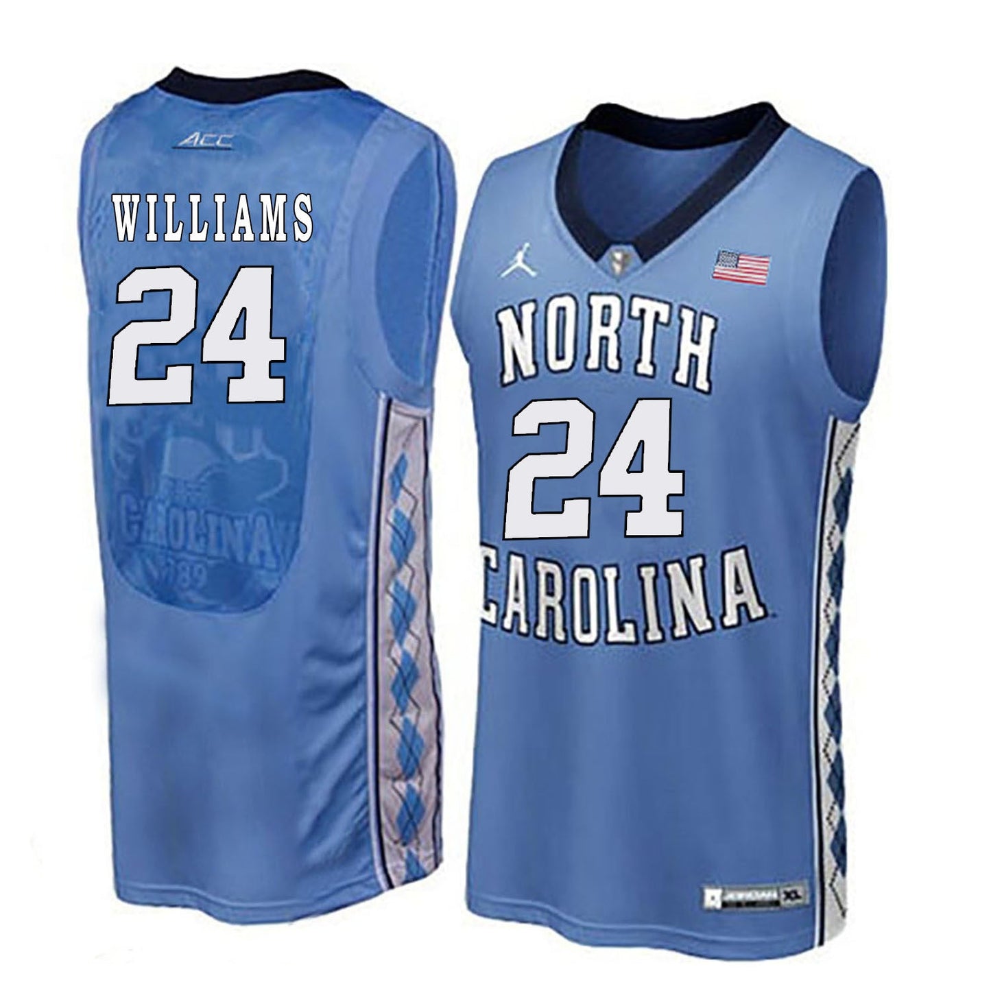 Kenny Williams 24 Blue College Football Jersey football jersey product view 1