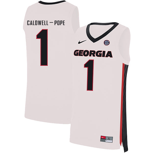 Kentavious Caldwell-Pope 1 V Collar White College Football Jersey football jersey product view 1
