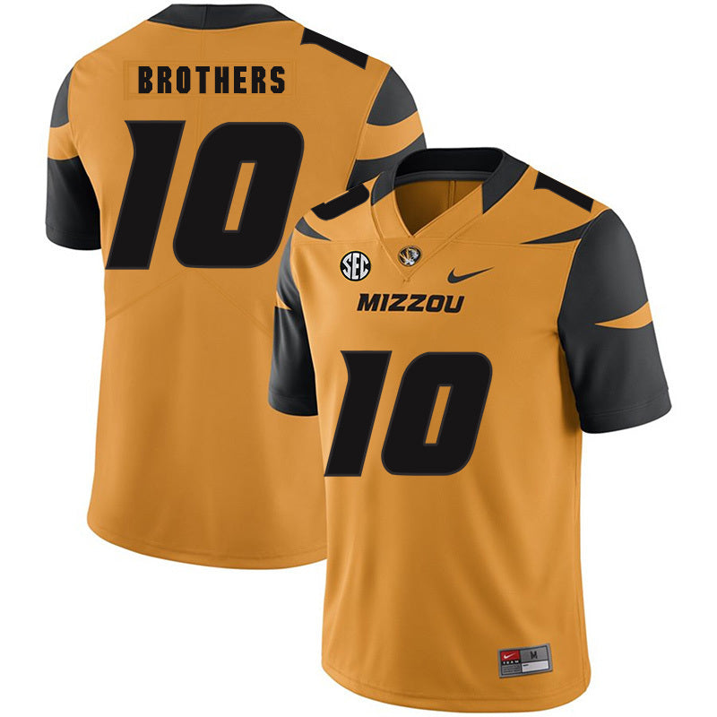 Kentrell Brothers 10 Gold College Football Jersey football jersey product view 1