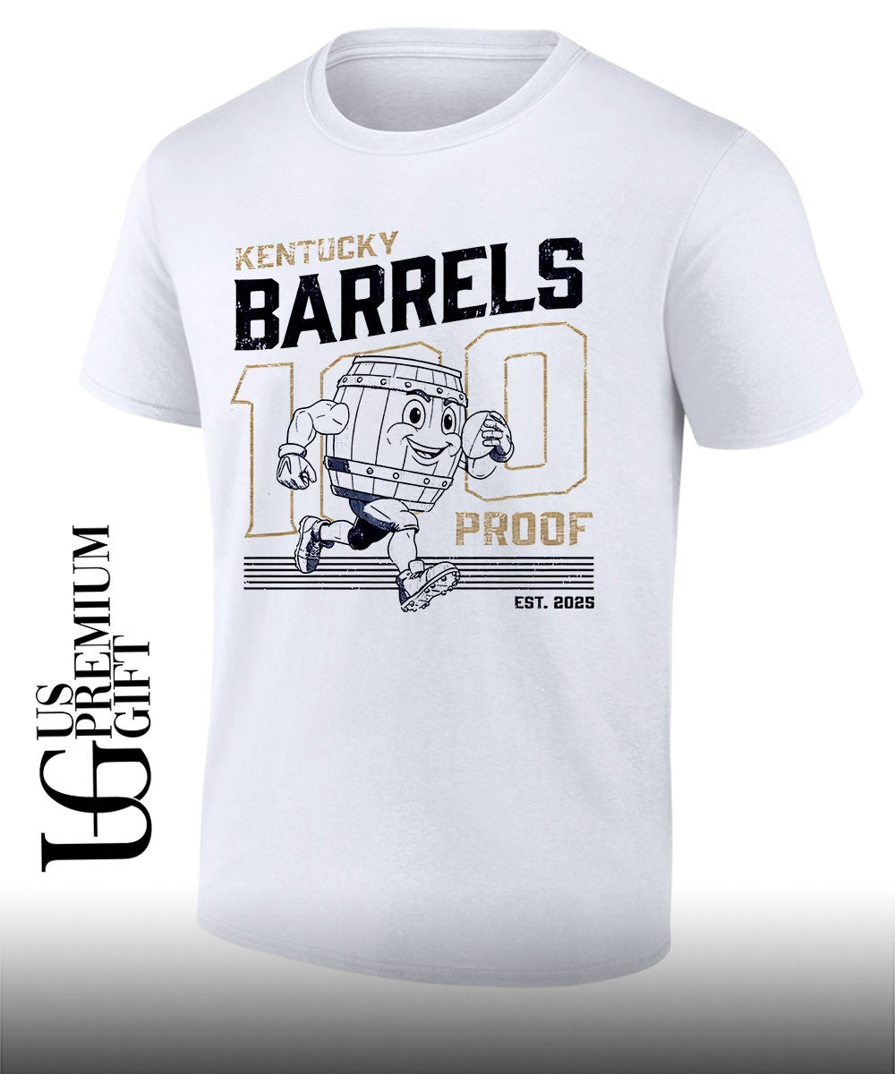 Kentucky Barrels 100 Proof mascot shirt Unisex T-shirt, Sweatshirt, Hoodie, Long Sleeve Tee - T-Shirt, Sweatshirt, Hoodie