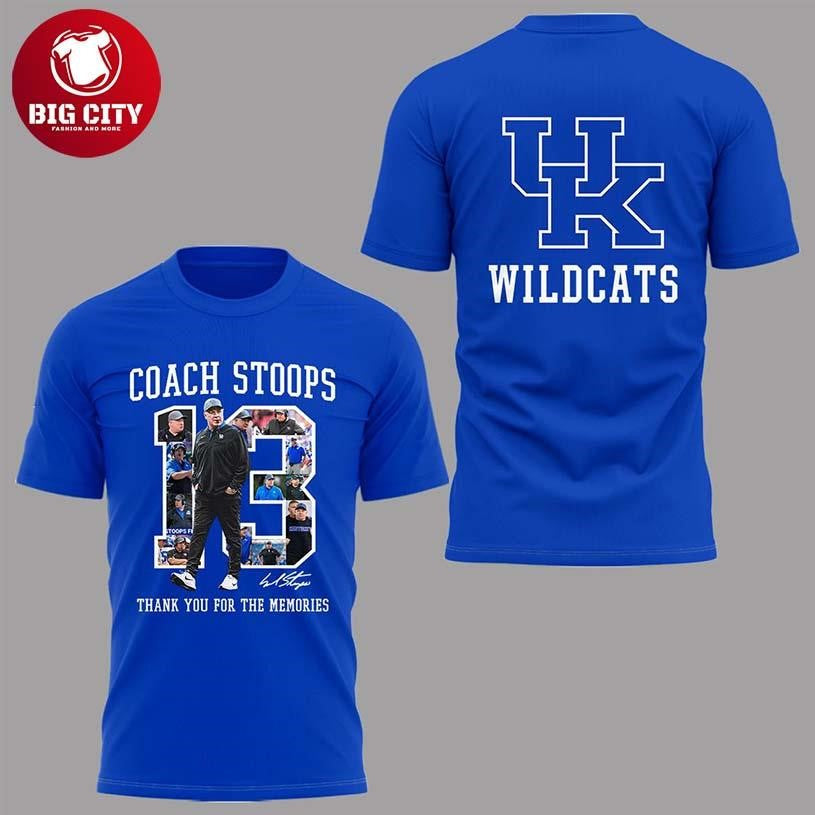 Kentucky Wildcats Thank You Coach Stoops 2025 Farewell Two Sided Shirt Unisex T-shirt, Sweatshirt, Hoodie, Long Sleeve Tee - T-Shirt, Sweatshirt, Hoodie